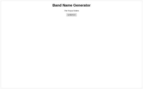 Band Name Generator