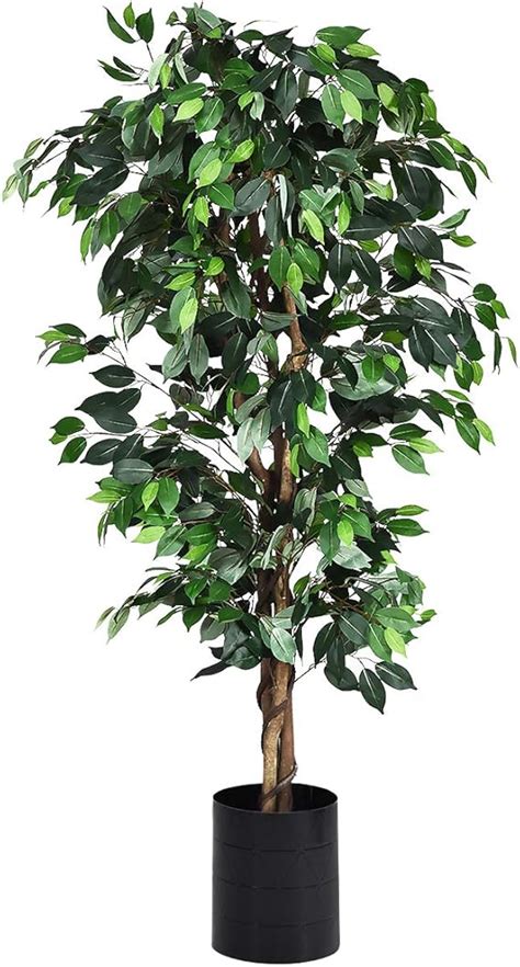 COSTWAY Pianta Finta Da Interno Da 180 Cm Albero Ficus Artificiale