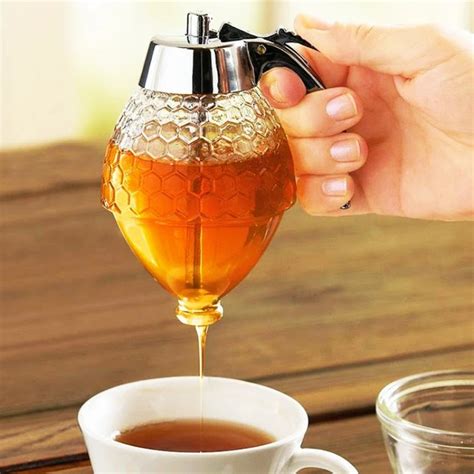 Squeeze Bottle Honey Jar Container Bee Drip Dispenser Kettle Storage