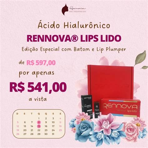 Mar O Cido Hialur Nico Rennova Lips Lido Ml Kit Edi O Especial