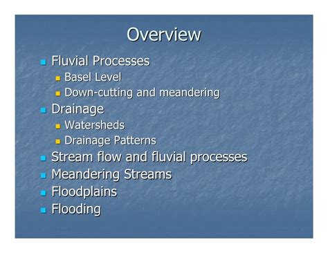 Fluvial Geomorphology