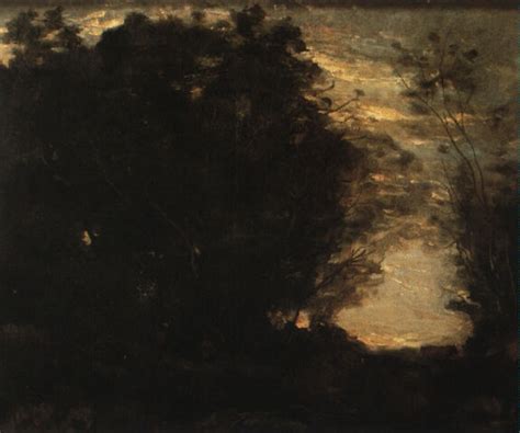 Lisière de bois le soir by Jean Baptiste Camille Corot on artnet