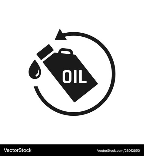 Oil change icon logo silhouette canister Vector Image