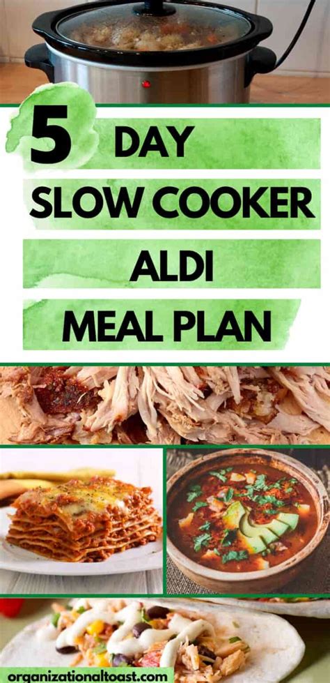 Day Aldi Slow Cooker Meal Plan Organizational Toast