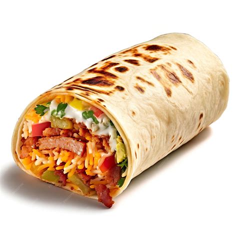 premium ai image burrito isolated  white background