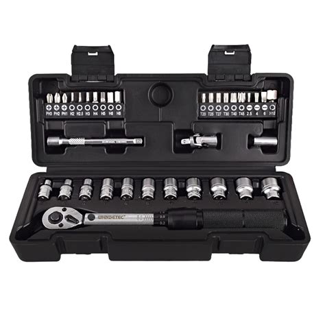 Vistreck 2 20Nm 1 4 Preset Torque Wrench Socket Bit Combination 35 In 1