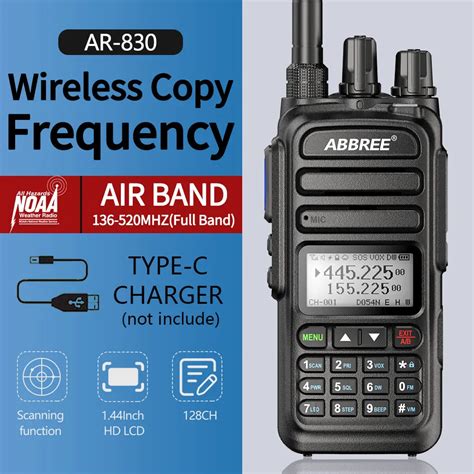 Abbree Ar 830 136 520mhz Full Band Wireless Copy Frequency Walkie