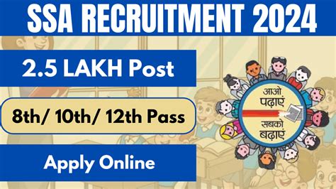 Sarva Shiksha Abhiyan Recruitment 2024 Notification Apply Online For 2