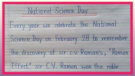 Essay On National Science Day In English L February L Science Day