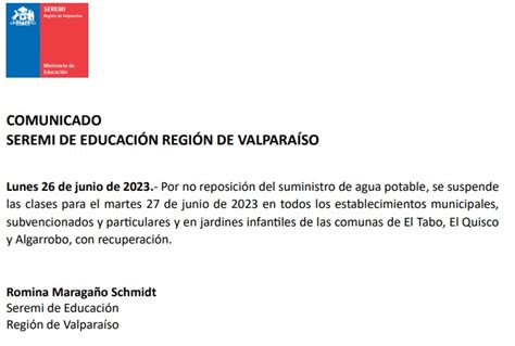 SEREMI de Salud Región Valparaíso on Twitter RT SEREMI EDUC V