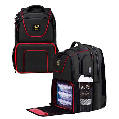 519 Fitness Meal Prep Backpack, Insulated, Includes 3 Containers, 2 Ice ...