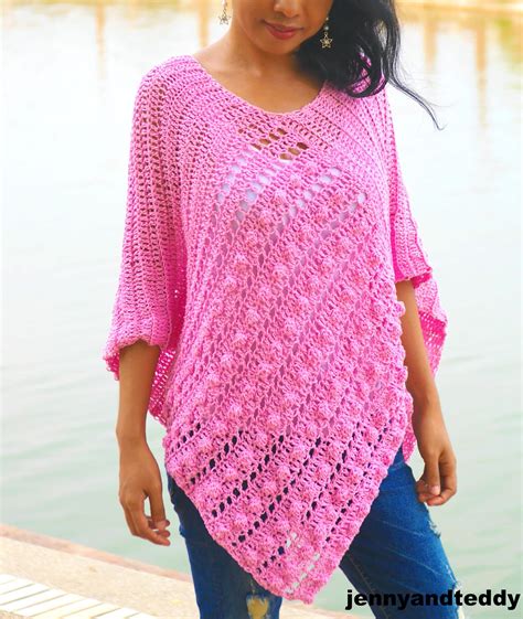 Easy Crochet Poncho Free Pattern