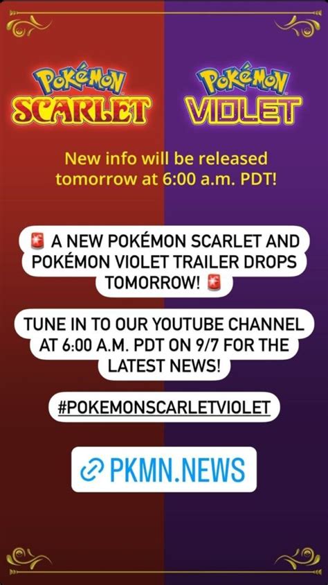 Novo Trailer De Pokémon Scarlet And Violet Será Divulgado Amanhã Project N