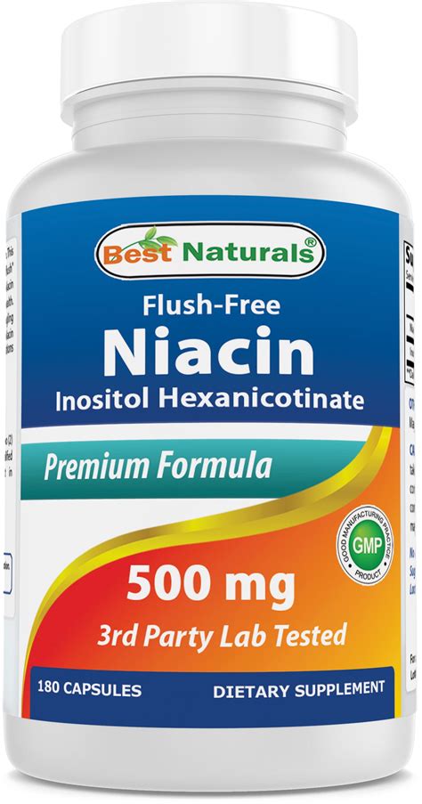 Best Naturals Flush Free Niacin Mg Capsules Walmart