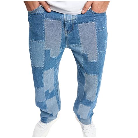 OGLCCG Men S Regular Fit Wide Leg Jeans Casual High Waist Denim Pants