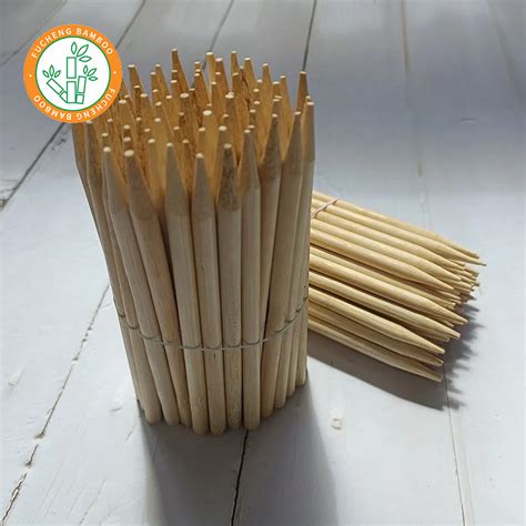 Ideas BBQ Skewer Fruit Stick Different Size Round Bamboo Sticks Skewer