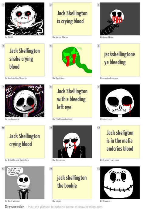 Jack Skellington is crying blood - Drawception