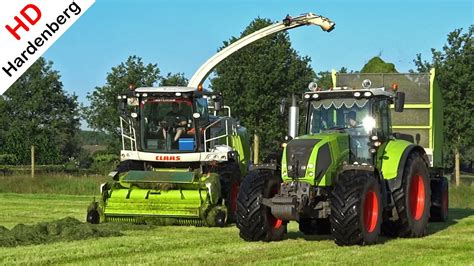 Grass Silage Gras Hakselen Met Claas Jaguar 960 En Case IH Puma