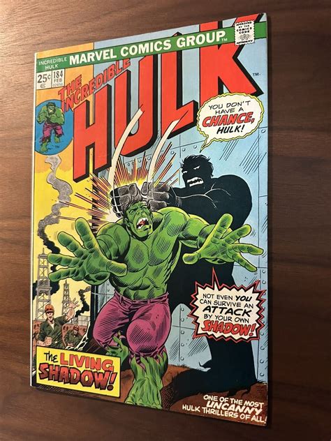 Incredible Hulk 184 Vf Cover Art By Herb Trimpe Marvel 1975 Mvs