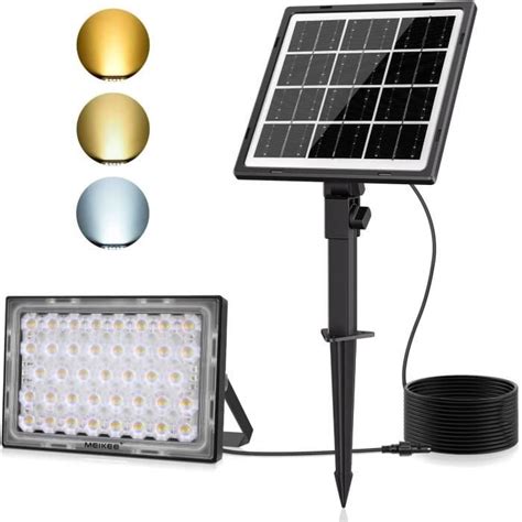 Meikee Projecteur Solaire Led Ext Rieur Led Lampe Solaire Exterieur