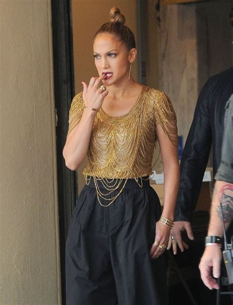 Jennifer Lopez Arriving On The Set Of American Idol In Hollywood