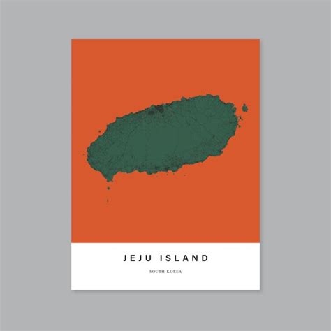 Jeju Map Printable Jeju Island Map Jeju South Korea Poster - Etsy