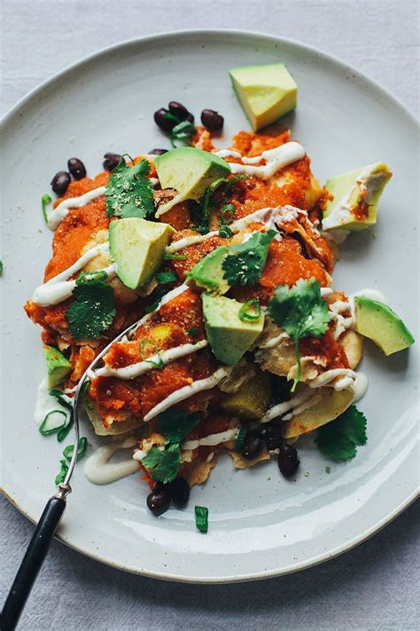 Cozy Vegan Enchiladas With Lime Cream The First Mess Recipe