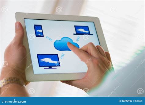 Cloud Computing Concept And Tablet Stock Photo Image Of Cloud Click