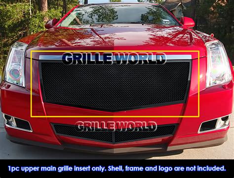 For 2008 2011 Cadillac CTS Black Stainless Steel Mesh Grille Grill