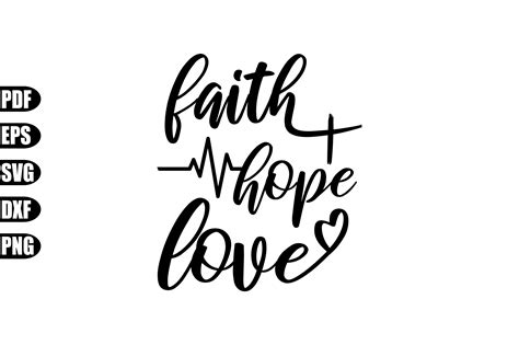 Faith Hope Love Svg Graphic By Creativekhadiza124 · Creative Fabrica