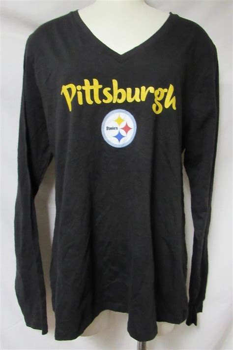 Pittsburgh Steelers Women S Size Large Number 1 Mom Long Sleeve T Shirt C1 5788 Ebay