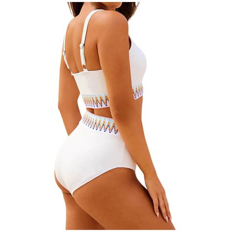 Taiaojing Women Swimsuit Bathing Suit Bikini Sets High Waisted Two