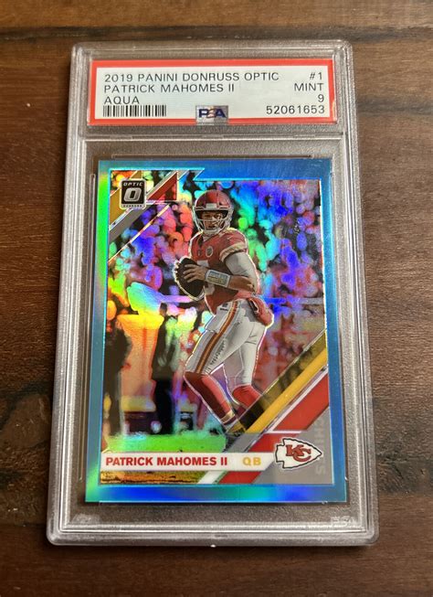 Patrick Mahomes II 2019 Optic 1 Aqua 299 PSA 9 Price Guide Sports