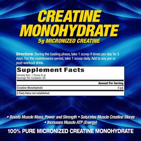 Mhp Creatine Monohydrate 300 Gm Unflavored Super Supplement