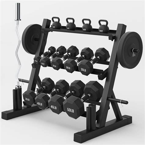 3 Tier Dumbbell Rack 1200 lbs Quick Assemble Dumbbell Weight Storage