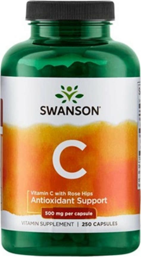 Swanson Vitamin C With Rose Hips 500mg 250 κάψουλες Skroutz Gr