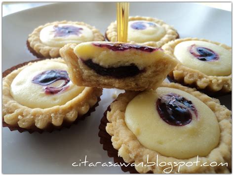 Blueberry Cheese Tart Tart Keju Blueberi Resepi Terbaik