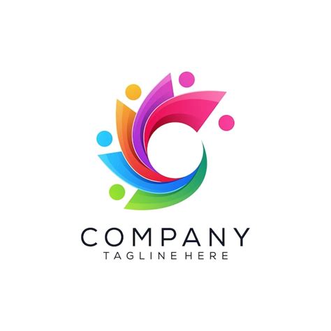 Premium Vector Colorful Teamwork Logo Design