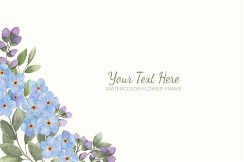 Premium Vector Manual Painted Of Forget Me Not Flower Watercolor As