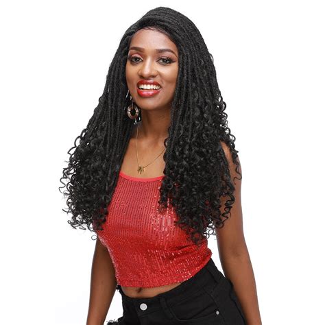 Buy Sego Goddess Curly Braids Faux Locs Crochet Twisted Braided Wig