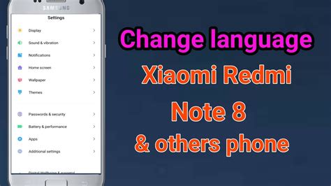 Change Language Xiaomi Redmi Note Others Phone Youtube