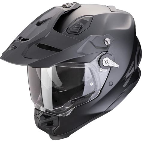 Casque Crossover ADF 9000 AIR SOLID SCORPION Noir Mat MAXXESS FR