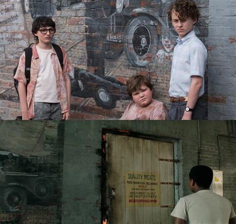 In the 2017 remake of "IT", Pennywise can be seen in a wall mural in ...