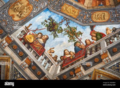 Renaissance Trompe Loeil Ceiling Fresco Paintingsthe Treasure Hall