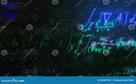 Presentation Of The Mathematical Formulas With Symbols Numbers And