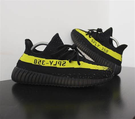 Adidas Yeezy 350 Boost V2 Customs Black Yellow By Carmeno Custom Kicks