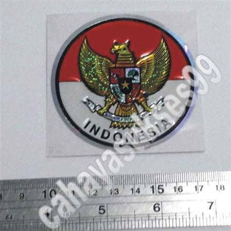 Sticker Timbul Bendera Merah Putih Garuda Indonesia Stiker Emblem Resin