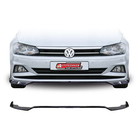 VW POLO 8 MAXTON STYLE 1 PIECE FRONT LIP SPOILER BLACK AutoTech WholeSale