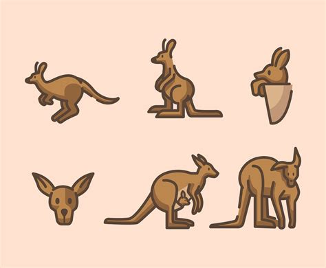 Kangaroo Icon Vector Vector Art & Graphics | freevector.com