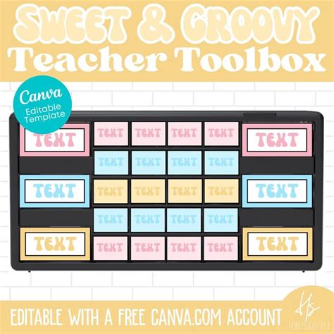 EDITABLE Teacher Toolbox Labels Sweet Groovy Toolbox Labels Elementary